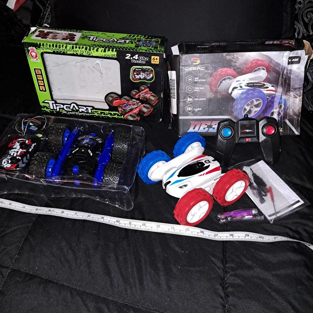 NIB - TWO New STUNT RC CARS - Drive and Flip Style Great gifts